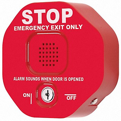 SAFETY TECHNOLOGY INTERNATIONAL 3JYW2 Exit Door Alarm Horn 105dB Red