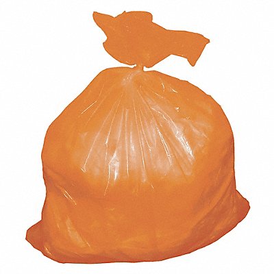 GRAINGER 52WX88 Garbage Bag 45 gal Orange PK75