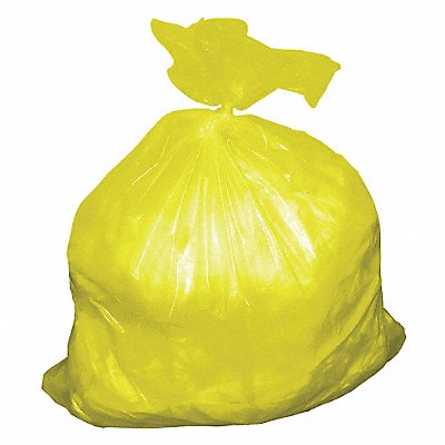 GRAINGER 52WX92 Garbage Bag 55 gal Yellow PK75