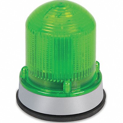 EDWARDS SIGNALING 125XBRMG120A Warning Light LED 120VAC Green 65 FPM