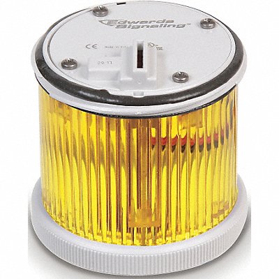 EDWARDS SIGNALING 270LEDSY120A Tower Light LED Steady 120V 70mm Ylw