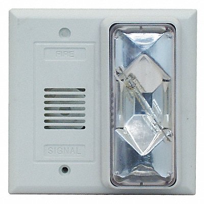 EDWARDS SIGNALING 6536G5 Horn Strobe Clear 4-1/2 in H 24VAC/DC