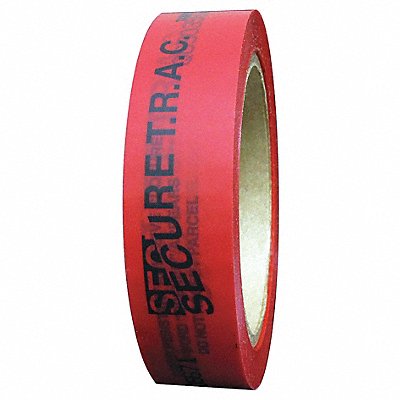 NOVAVISION PST1R46A180 Tamper Evident Tape Red 1 In x 180 Ft