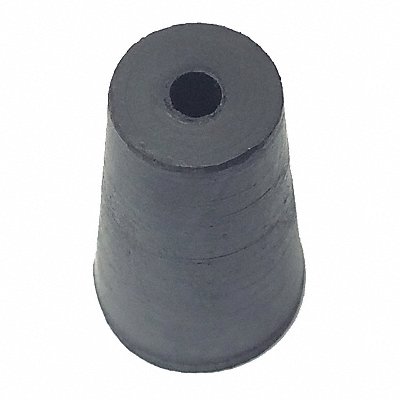 GRAINGER 001H Stopper Sz 0 10 mm BDia Black 0 PK50