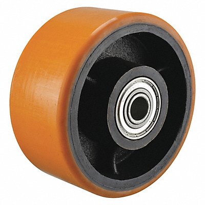 GRAINGER PUY060X025075K001 Polyurethane Tread on Iron Core Wheel 6