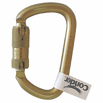 CONDOR 16V854 Carabiner Steel 4-7/16 in L Auto-Lock
