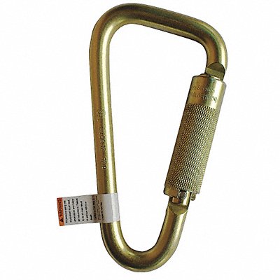 CONDOR 16V857 Carabiner Steel 6-3/4 in L Auto-Lock