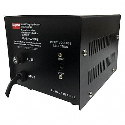 DAYTON 16V986 Step Up/Down Voltage Converter 500VA