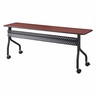 ICEBERG 68068 Mobile Table Rectangle Mahogany 72 W