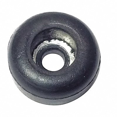 GRAINGER 1308W017D Bumper 1/2 in Black Rubber PK50