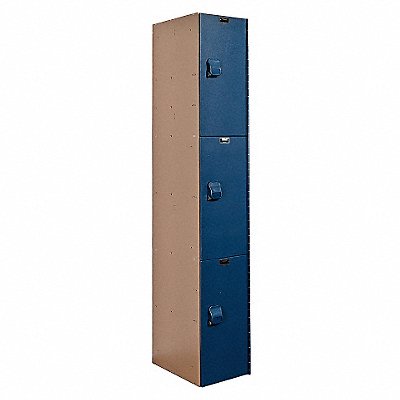 HALLOWELL HPL12823ATB Locker 3x1Locker Bl/Taupe 72 x12 x18 Assm