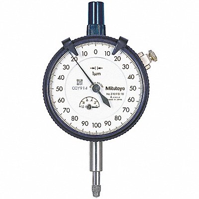 MITUTOYO 2109AB10 Dial Indicator 0 to 1mm 0-100-0