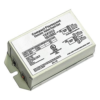 GRAINGER 16X953 CFL Ballast Rapid Start 18W 2 Bulbs