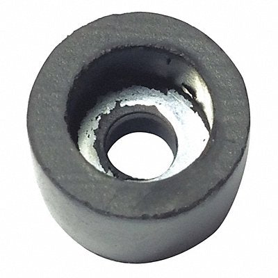 GRAINGER 2813W017 Bumper 9/16 in Black Rubber PK25