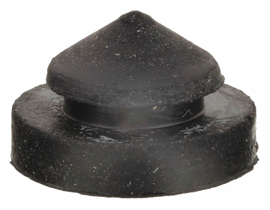 GRAINGER 2944034S Bumper 7/16 in Black Rubber PK100