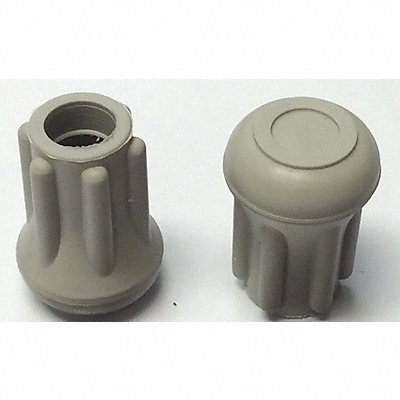 GRAINGER LTB15G Protective Leg Tip SlipOn Rd 33/64 PK10