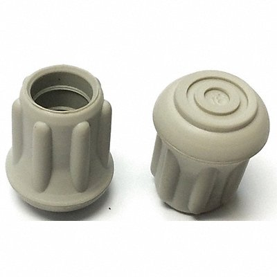 GRAINGER LTB16G Protective Leg Tip SlipOn Rd 31/64 PK25