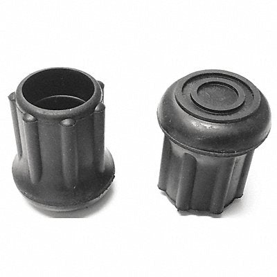 GRAINGER LTB18B Protective Leg Tip SlipOn Rd 47/64 PK25