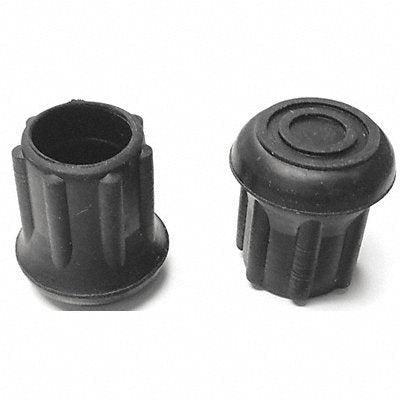 GRAINGER LTB18BW Protective Leg Tip SlipOn Rd 47/64 PK25