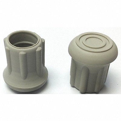 GRAINGER LTB18GN Protective Leg Tip SlipOn Rd 47/64 PK25