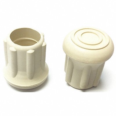GRAINGER LTB18WN Protective Leg Tip SlipOn Rd 47/64 PK25