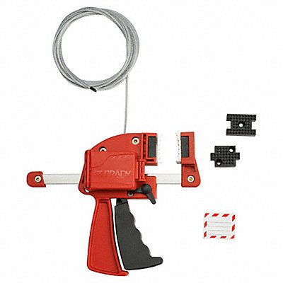 BRADY 170481 Valve Lockout Black/Red PVC Coated Steel