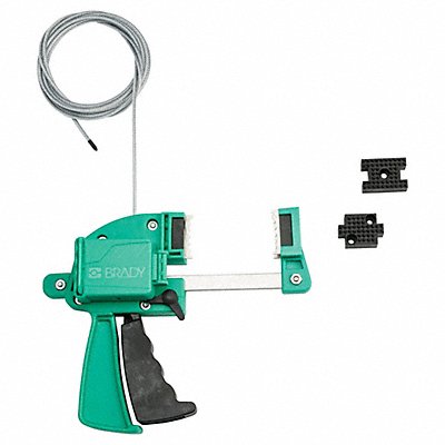 BRADY 170482 Valve Lockout Black/Green PVC Coated