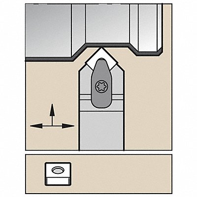 WIDIA DSDNN3225P12KC04 Toolholder ISO D-Style Clamping