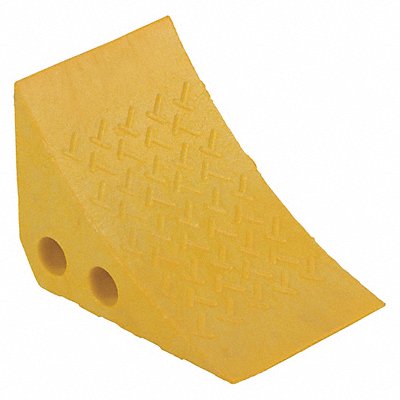 VESTIL PWCY Recycled Yellow Plastic Wheel Chock