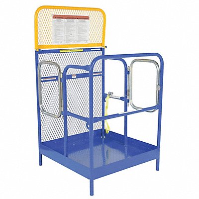 VESTIL WP3636DD Steel Work Platform w/2 Door Entry 36x36