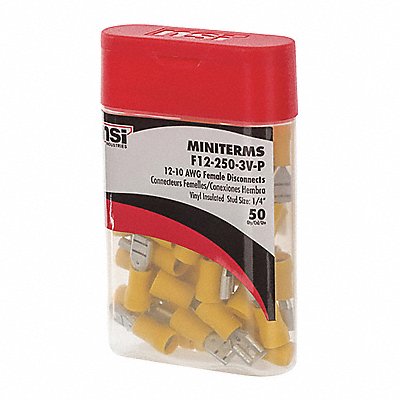 NSI INDUSTRIES F122503VP Female Disconnect Vinyl 12-10 AWG PK50