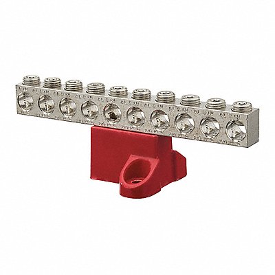 NSI INDUSTRIES GBA2010 Ground Bar Aluminum 10 Circuit 2/0-14AWG