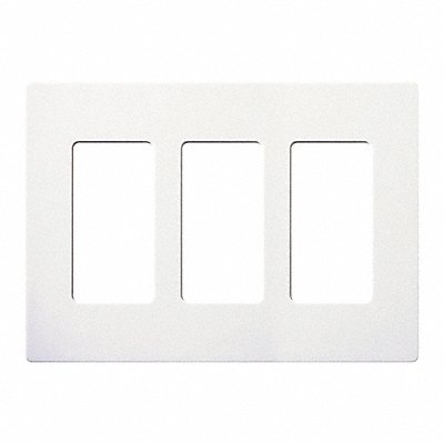 LUTRON CW3WH Wallplate 3-Gang Decora White