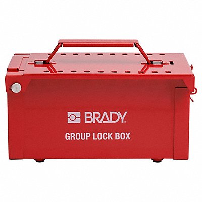 BRADY 175461 Group Lockout Box 6.75 in H Red
