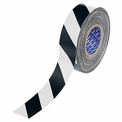BRADY 177035 Floor Marking Tape Black/White 2 W 100ft
