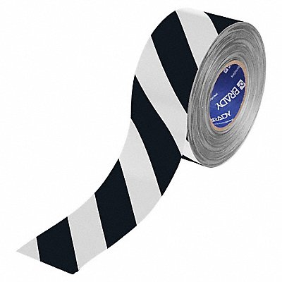 BRADY 177040 Floor Marking Tape Black/White 3 W 100ft