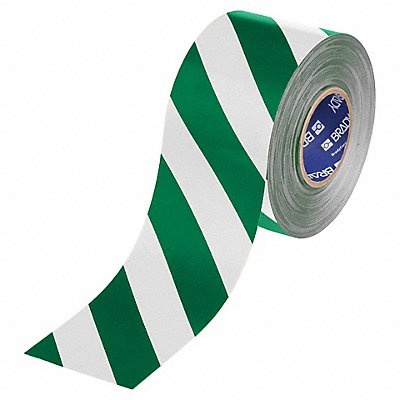 BRADY 177055 Floor Marking Tape Green/White 4 W 100ft