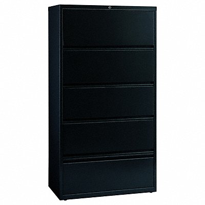 HIRSH 17902 Lateral File Cabinet Blk 68 5/8 H Steel