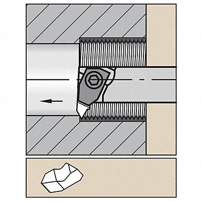 WIDIA A06NER1 Thread Turning Toolholder A06NER1