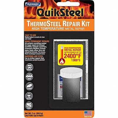 BLUE MAGIC 18022KTRI Crack Repair Kit High Temp Dark Grey