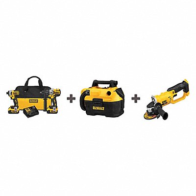 DEWALT DCK299M2DCV580DCG412 Cordless Combination Kit 4 Tools 18/20V