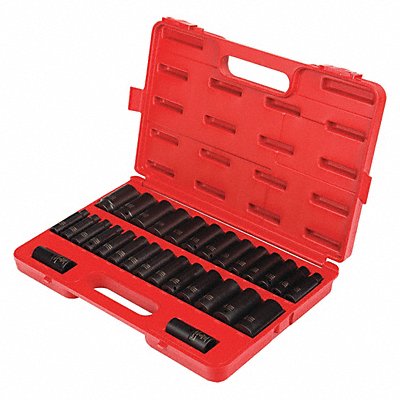 SUNEX TOOLS 5153DD Deep Impact Sockt Set 1/2 Drv SAE/Metric