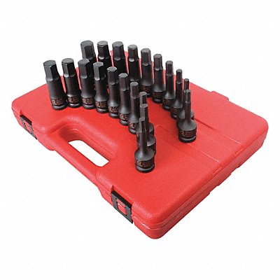 SUNEX TOOLS 2637 Impact Hex Master Set 20 pcs. 1/2