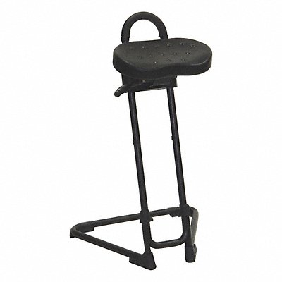SHOPSOL 1010241 Sit Stand Stool C-Frame Black 35.5 H