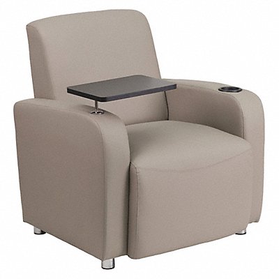 FLASH FURNITURE BT8217GVGG Grey Leather Tablet Chair