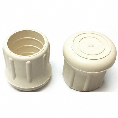 GRAINGER LTB22WNW Protective Leg Tip SlipOn Rd 1-7/32 PK5