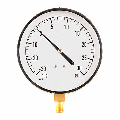 GRAINGER 18C741 G3995 Pressure Gauge Mechanical Cont 4-1/2 In