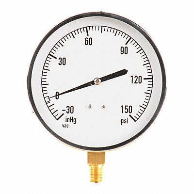 GRAINGER 18C744 G3995 Pressure Gauge Mechanical Cont 4-1/2 In