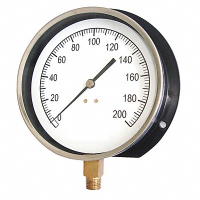 GRAINGER 18C768 G3996 Pressure Gauge Mechanical Cont 4-1/2 In