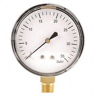 GRAINGER 18C778 G3997 Press Gauge Low Press Diaphragm 2-1/2 In